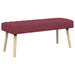 Kanaal-geplooide bank Wijnrood 110 x 40 x 46 cm Stof