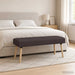 Kanaal-geplooide bank Donkerbruin 110 x 40 x 46 cm Stof