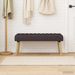 Kanaal-geplooide bank Donkerbruin 110 x 40 x 46 cm Stof