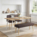 Kanaal-geplooide bank Donkerbruin 110 x 40 x 46 cm Stof