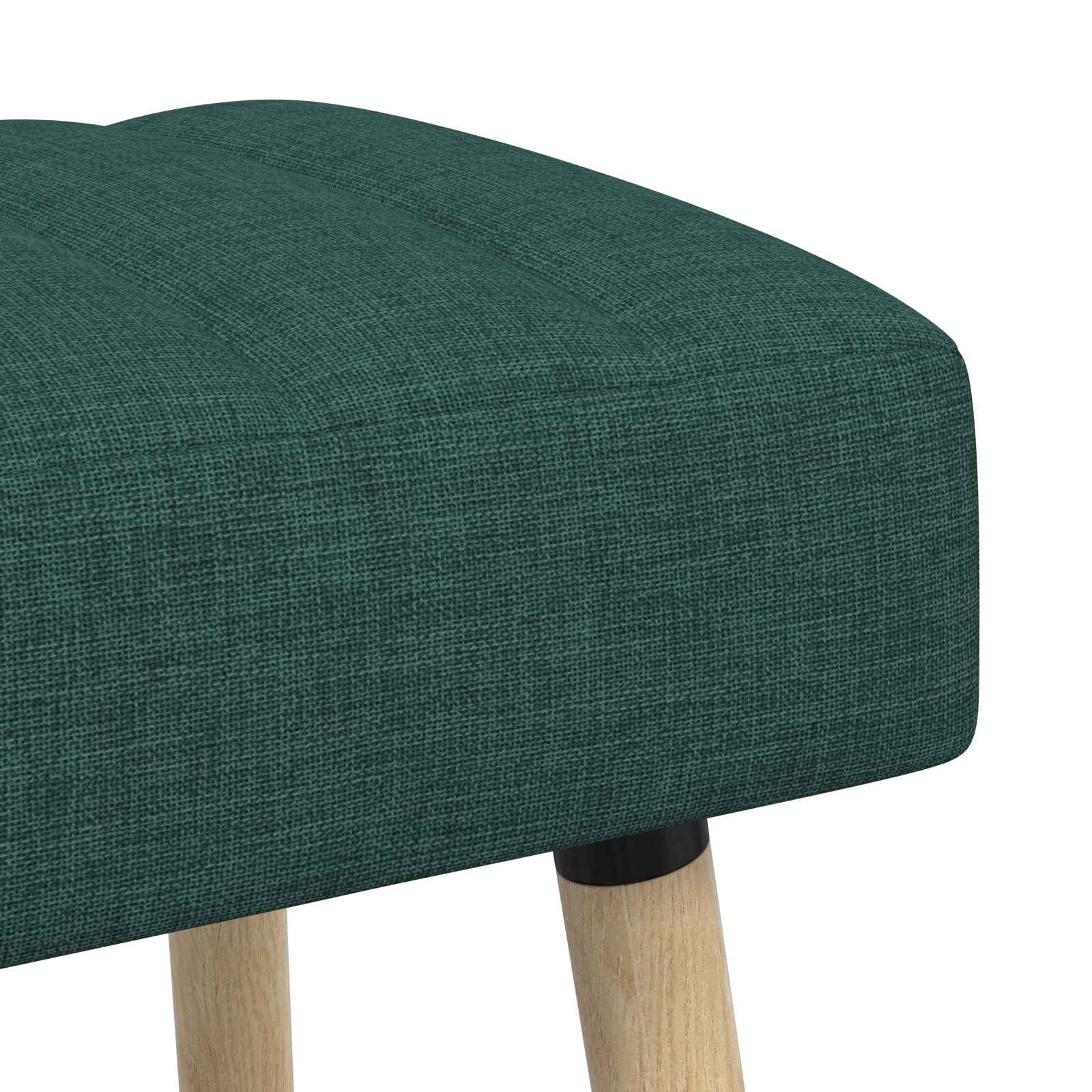 Kanaal-geplooide bank Donkergroen 110 x 40 x 46 cm Stof