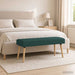 Kanaal-geplooide bank Donkergroen 110 x 40 x 46 cm Stof