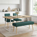 Kanaal-geplooide bank Donkergroen 110 x 40 x 46 cm Stof