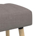 Kanaal-geplooide bank Taupe 110 x 40 x 46 cm Stof