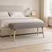 Kanaal-geplooide bank Taupe 110 x 40 x 46 cm Stof
