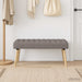 Kanaal-geplooide bank Taupe 110 x 40 x 46 cm Stof