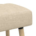 Kanaal-geplooide bank Crèmekleurig 110 x 40 x 46 cm Stof