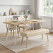 Kanaal-geplooide bank Crèmekleurig 110 x 40 x 46 cm Stof