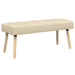 Kanaal-geplooide bank Crèmekleurig 110 x 40 x 46 cm Stof