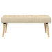 Kanaal-geplooide bank Crèmekleurig 110 x 40 x 46 cm Stof