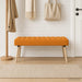 Kanaal-geplooide bank Donkergeel 110 x 40 x 46 cm Stof
