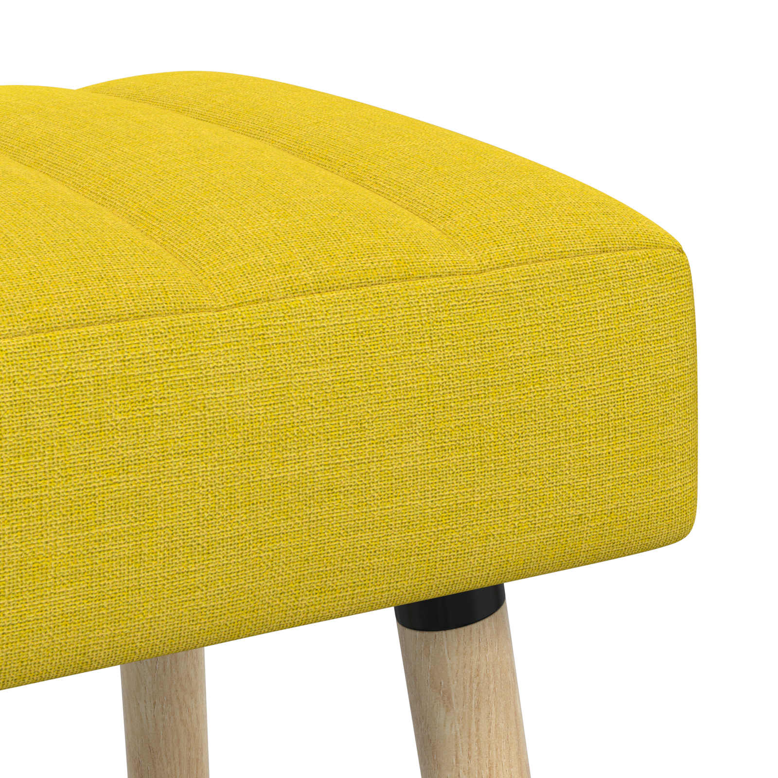 Kanaal-geplooide bank Lichtgeel 110 x 40 x 46 cm Stof