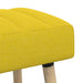 Kanaal-geplooide bank Lichtgeel 110 x 40 x 46 cm Stof