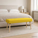 Kanaal-geplooide bank Lichtgeel 110 x 40 x 46 cm Stof