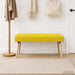 Kanaal-geplooide bank Lichtgeel 110 x 40 x 46 cm Stof