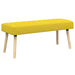 Kanaal-geplooide bank Lichtgeel 110 x 40 x 46 cm Stof