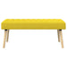 Kanaal-geplooide bank Lichtgeel 110 x 40 x 46 cm Stof