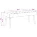 Kanaal-geplooide bank Lichtgeel 110 x 40 x 46 cm Stof