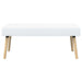 Kanaal-geplooide bank Wit 110 x 40 x 46 cm Stof