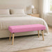 Kanaal-geplooide bank Roze 110 x 40 x 46 cm Stof