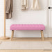 Kanaal-geplooide bank Roze 110 x 40 x 46 cm Stof