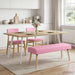 Kanaal-geplooide bank Roze 110 x 40 x 46 cm Stof