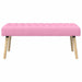 Kanaal-geplooide bank Roze 110 x 40 x 46 cm Stof