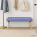 Kanaal-geplooide bank Jeans Blauw 110 x 40 x 46 cm Stof
