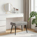 Bank met knoopverstelling Lichtgrijs 60 x 40 x 45 cm fluweel