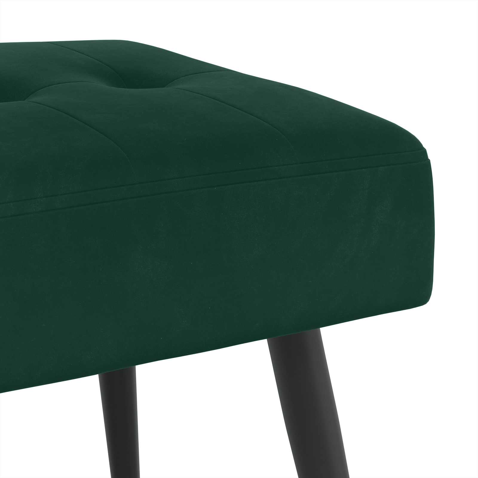 Bank met knoopverstelling Donkergroen 60 x 40 x 45 cm fluweel