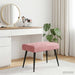 Bank met knoopverstelling Roze 60 x 40 x 45 cm fluweel