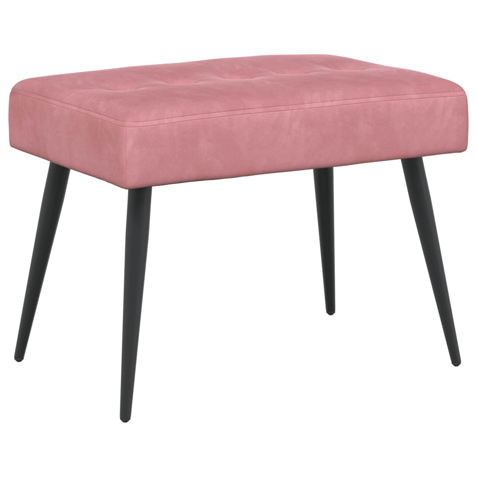 Bank met knoopverstelling Roze 60 x 40 x 45 cm fluweel