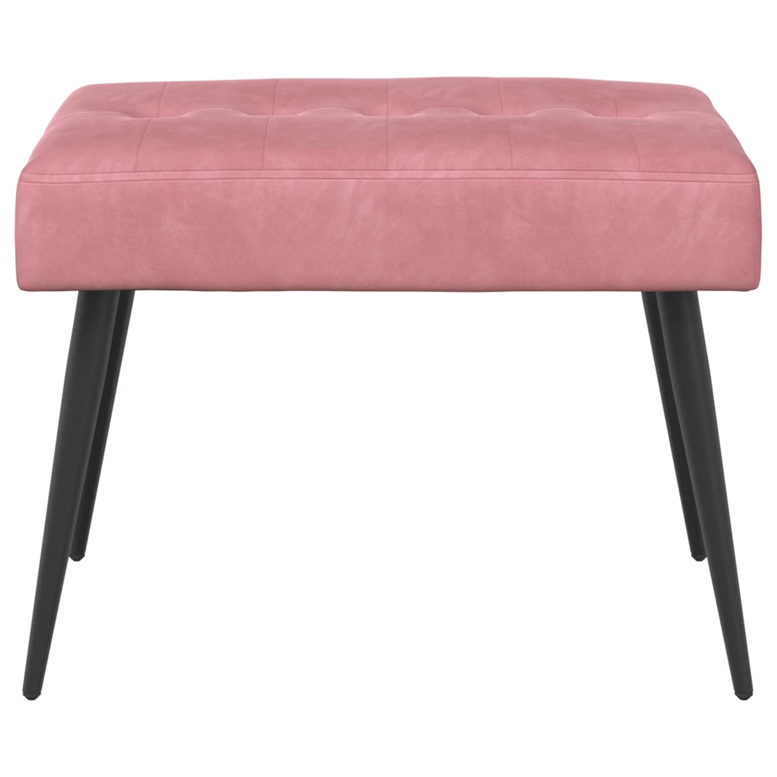 Bank met knoopverstelling Roze 60 x 40 x 45 cm fluweel