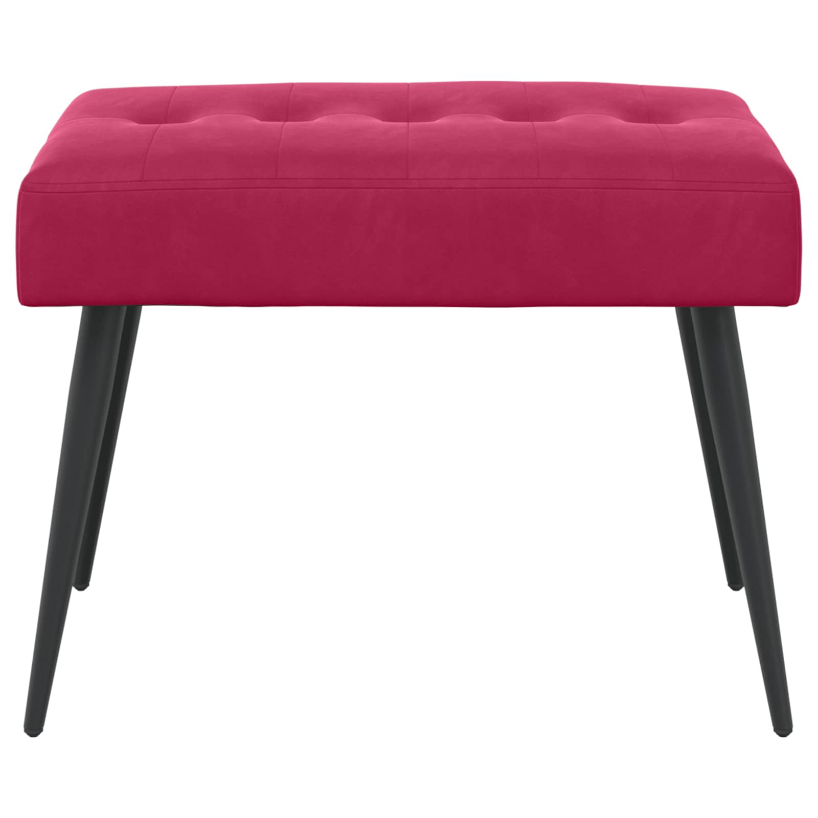 Bank met knoopverstelling Wijnrood 60 x 40 x 45 cm fluweel