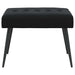 Bank met knoopverstelling Zwart 60 x 40 x 45 cm fluweel