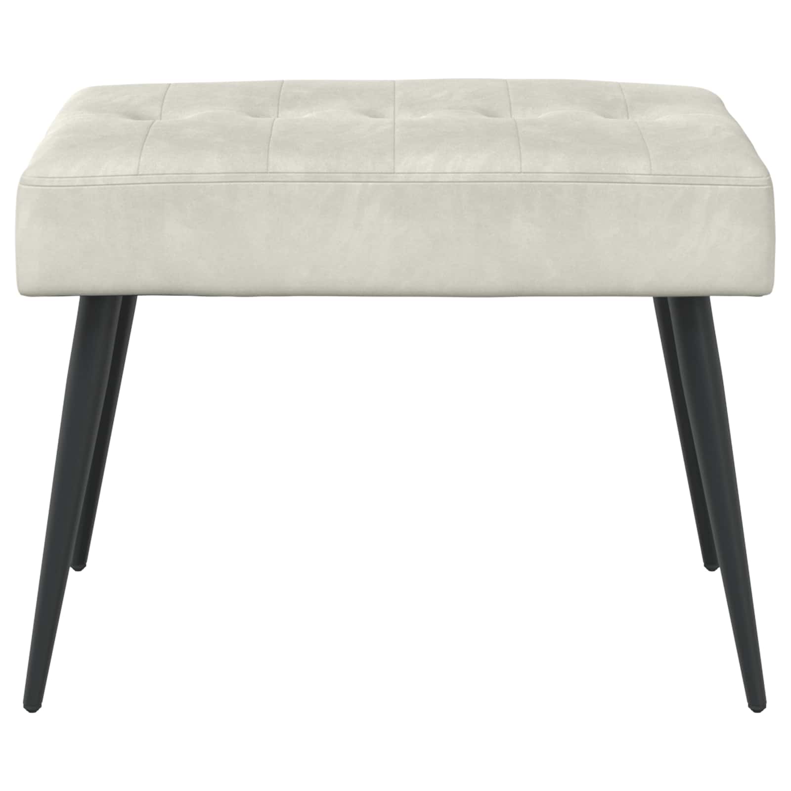 Bank met knoopverstelling Crèmekleurig 60 x 40 x 45 cm fluweel