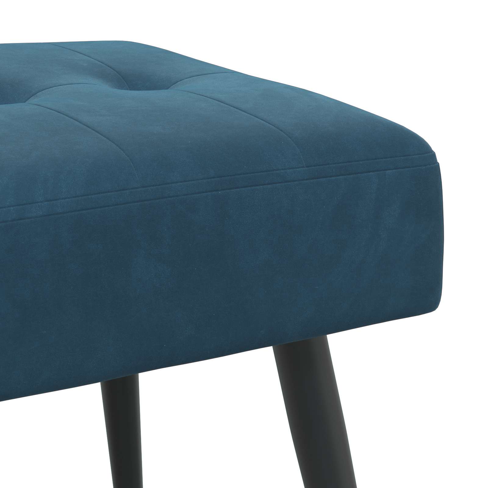 Bank met knoopverstelling Blauw 60 x 40 x 45 cm fluweel