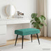 Bank met knoopverstelling Turquoise 60 x 40 x 45 cm fluweel