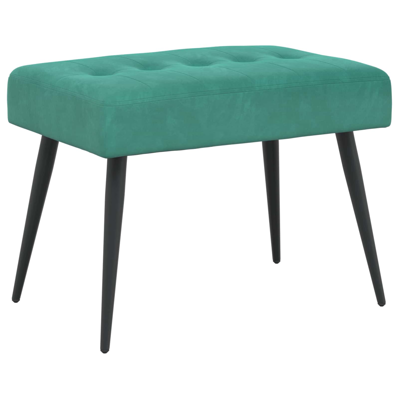 Bank met knoopverstelling Turquoise 60 x 40 x 45 cm fluweel