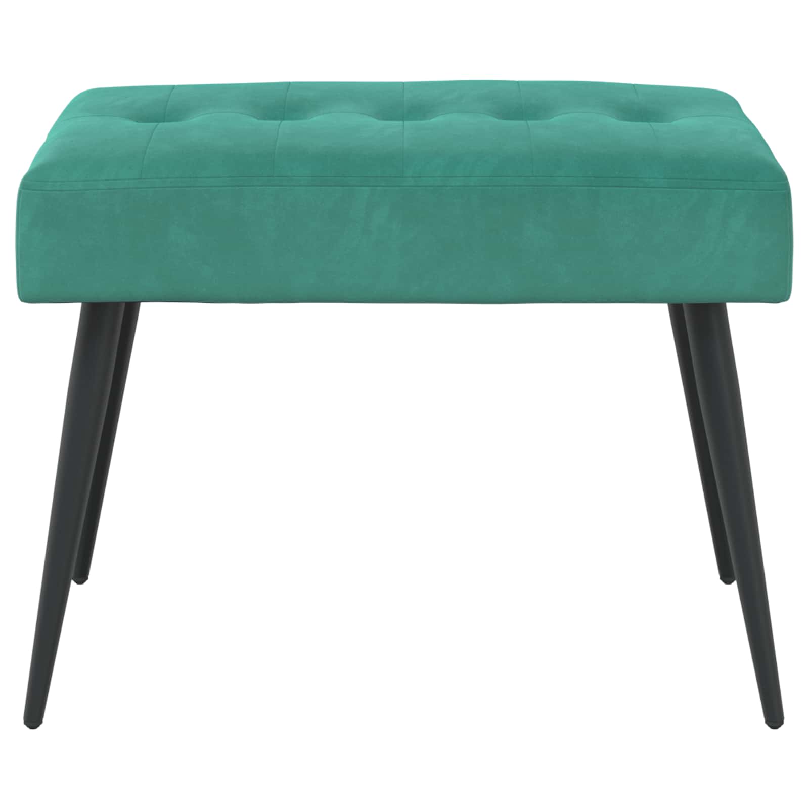 Bank met knoopverstelling Turquoise 60 x 40 x 45 cm fluweel
