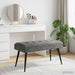 Bank met knoopverstelling Donkergrijs 80 x 40 x 46 cm fluweel