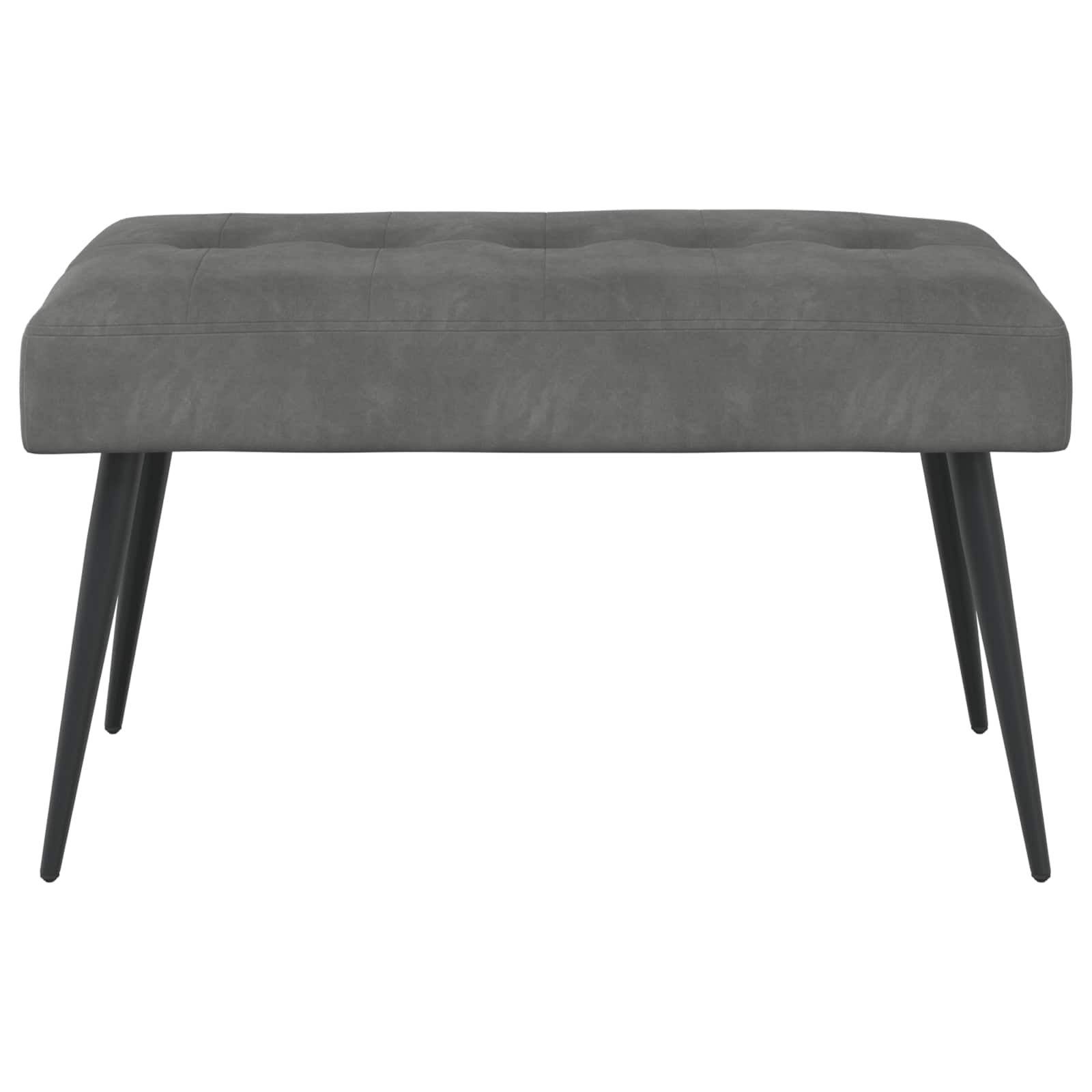 Bank met knoopverstelling Donkergrijs 80 x 40 x 46 cm fluweel