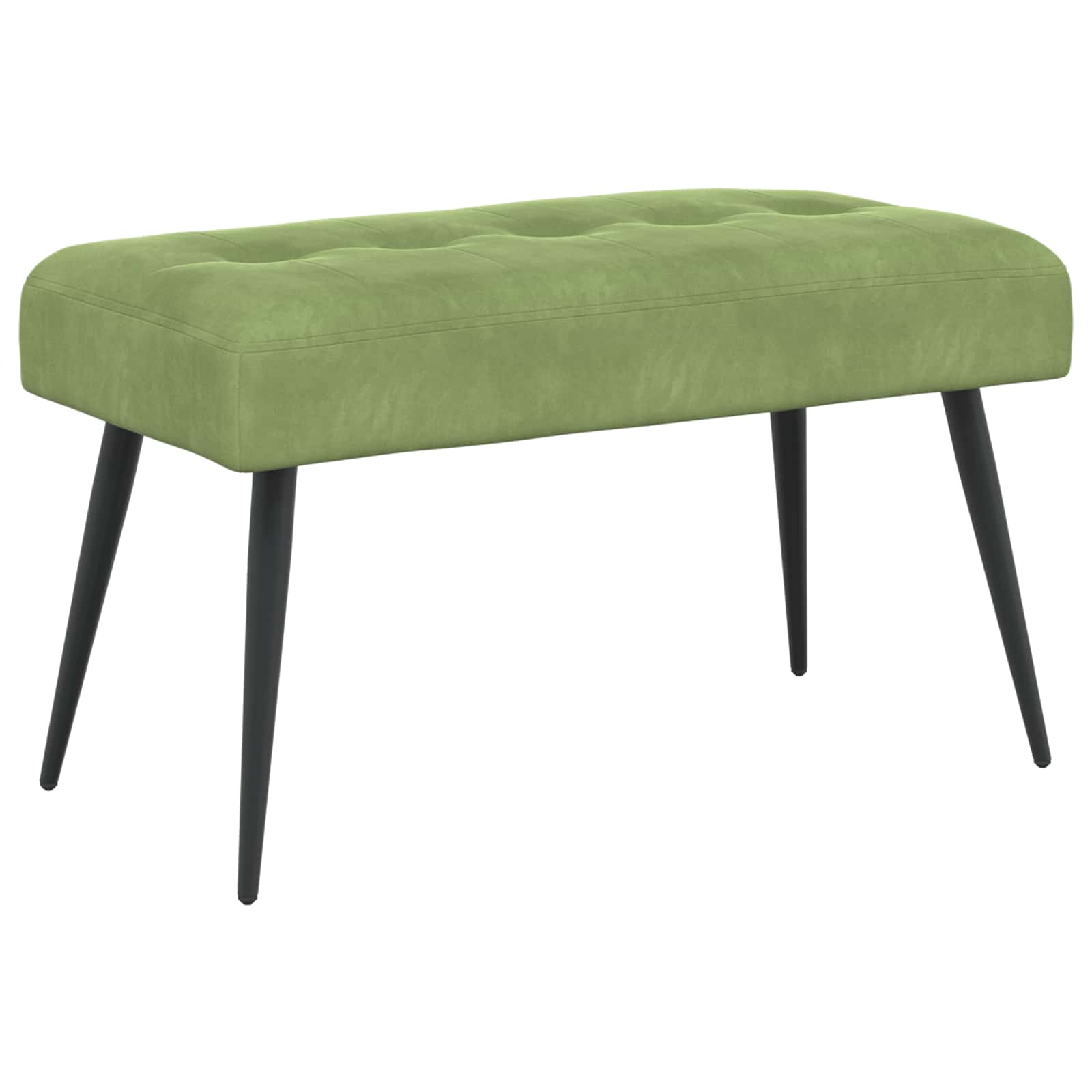 Bank met knoopverstelling Lichtgroen 80 x 40 x 46 cm fluweel