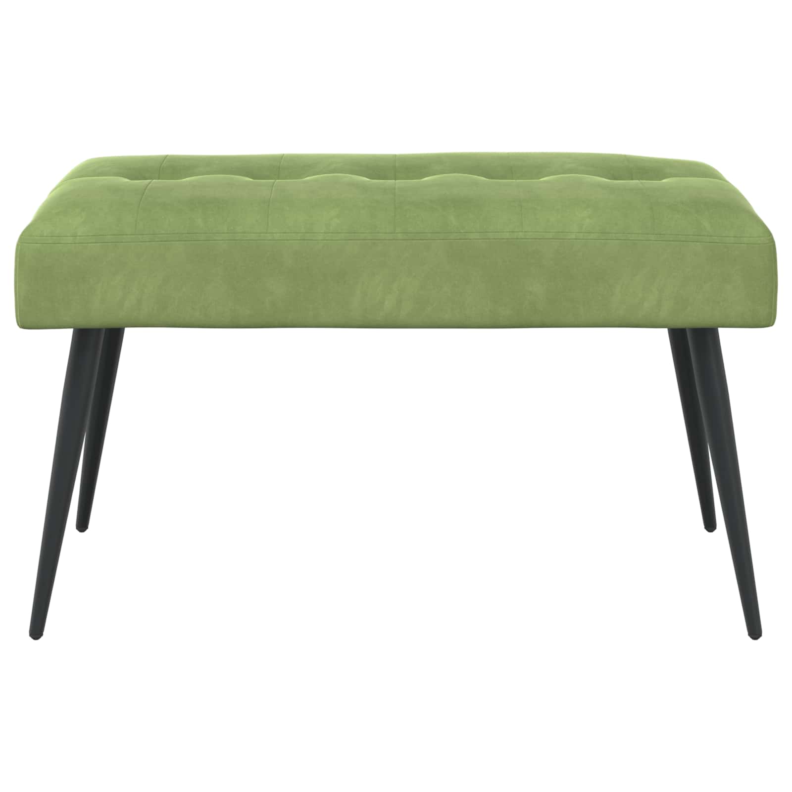 Bank met knoopverstelling Lichtgroen 80 x 40 x 46 cm fluweel