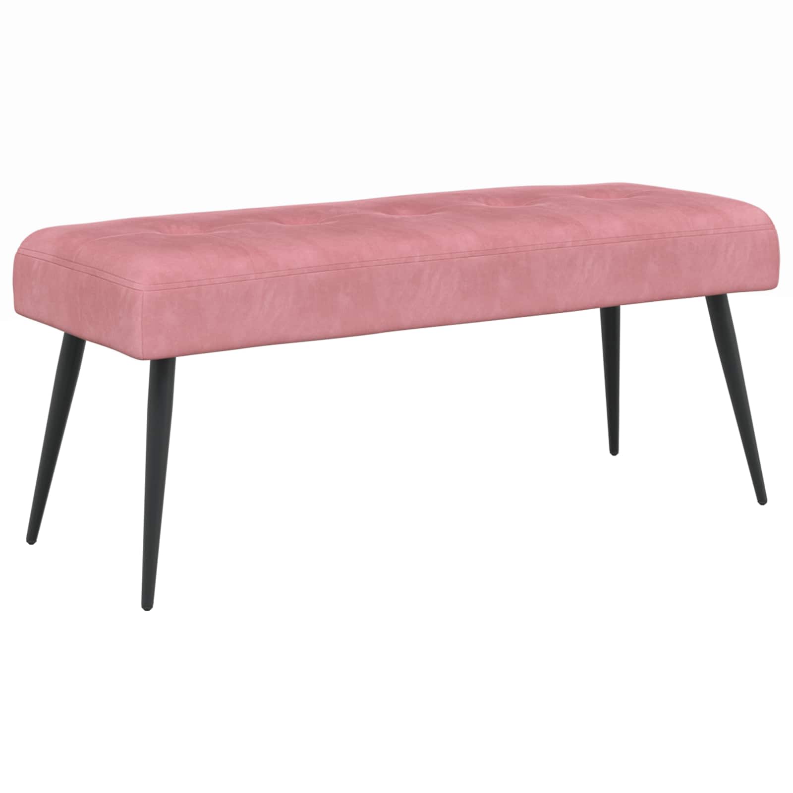 Bank met knoopverstelling Roze 80 x 40 x 46 cm fluweel