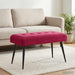 Bank met knoopverstelling Wijnrood 80 x 40 x 46 cm fluweel