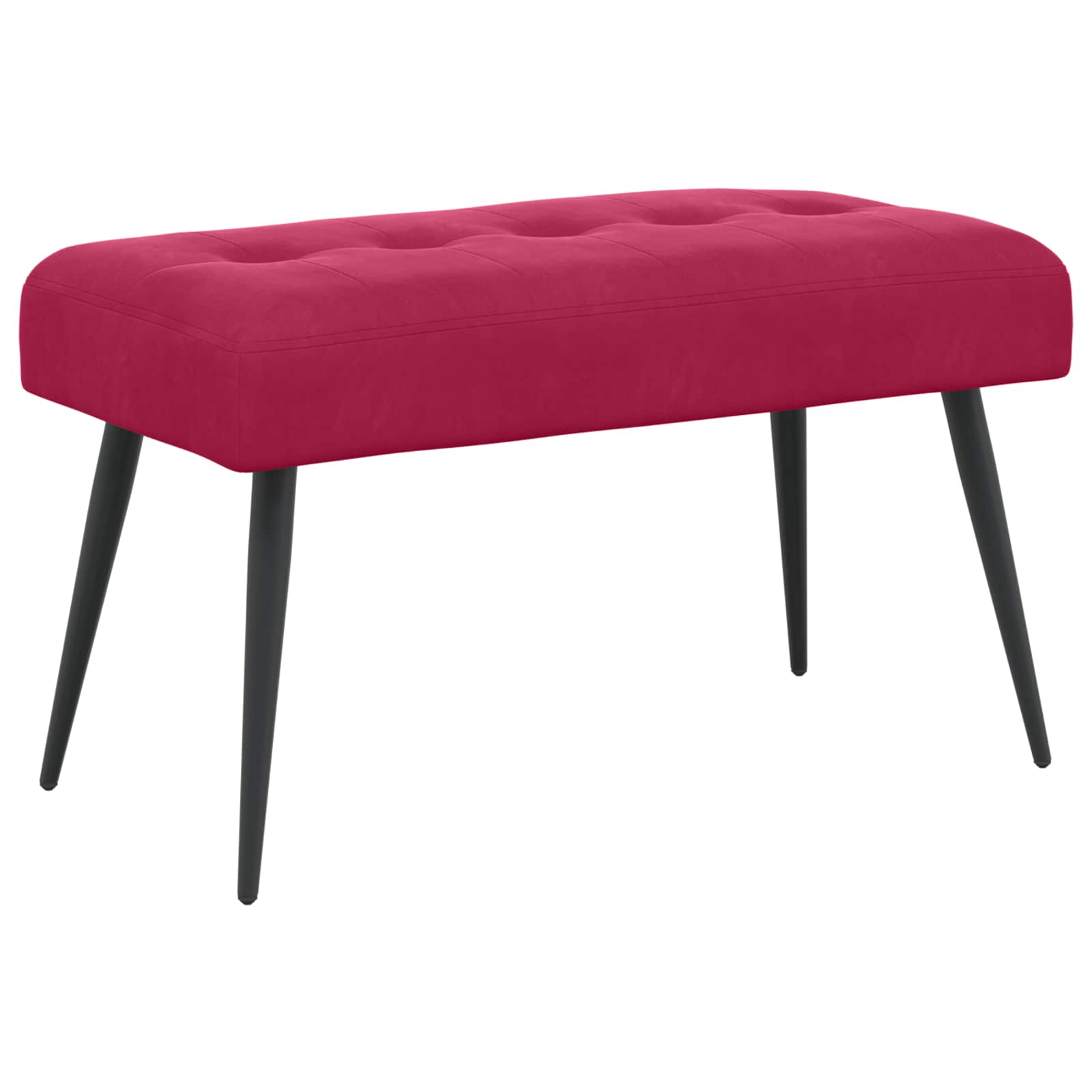 Bank met knoopverstelling Wijnrood 80 x 40 x 46 cm fluweel