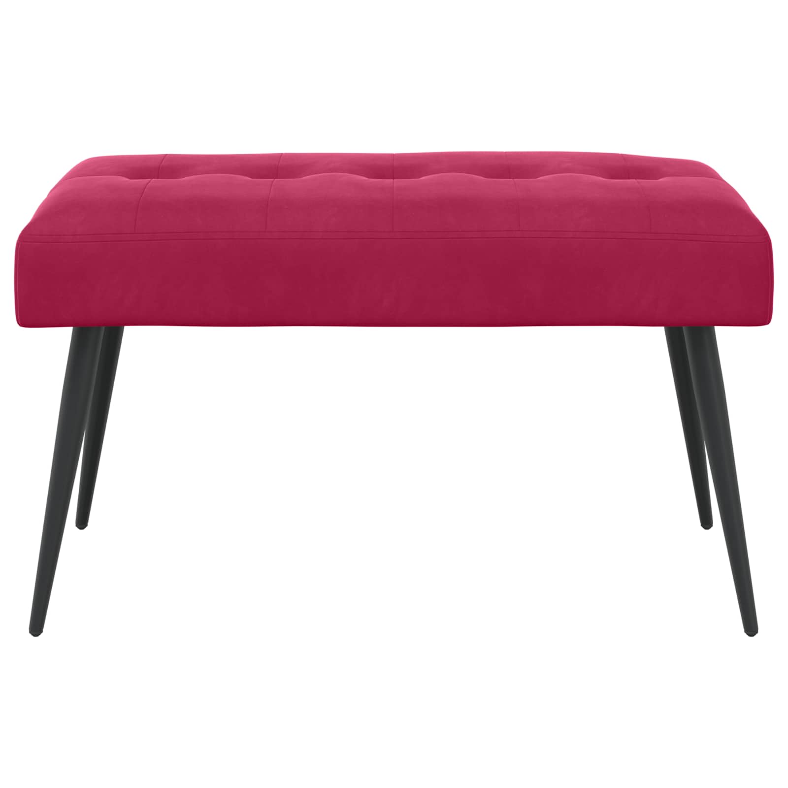 Bank met knoopverstelling Wijnrood 80 x 40 x 46 cm fluweel