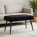 Bank met knoopverstelling Zwart 80 x 40 x 46 cm fluweel