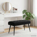 Bank met knoopverstelling Zwart 80 x 40 x 46 cm fluweel